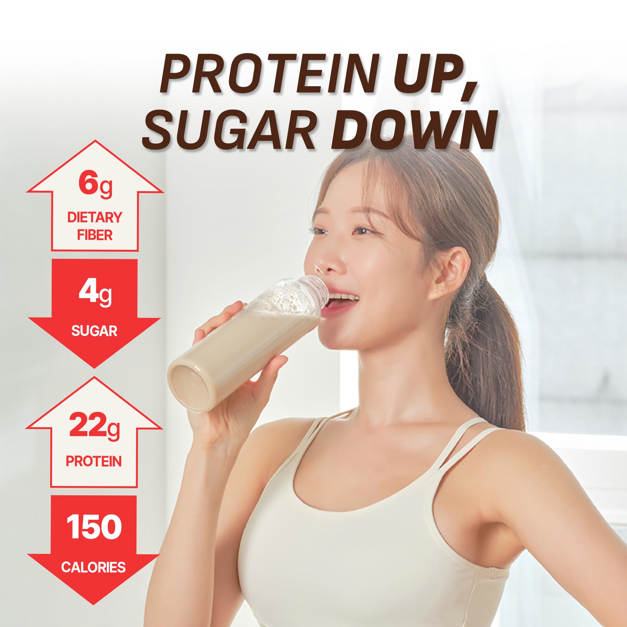 Flimeal Chocolate Protein Shake With Crunchy Protein Balls Protein Smoothie Powder - 22g Protein Low Sugar Keto-Friendly Meal — view 3