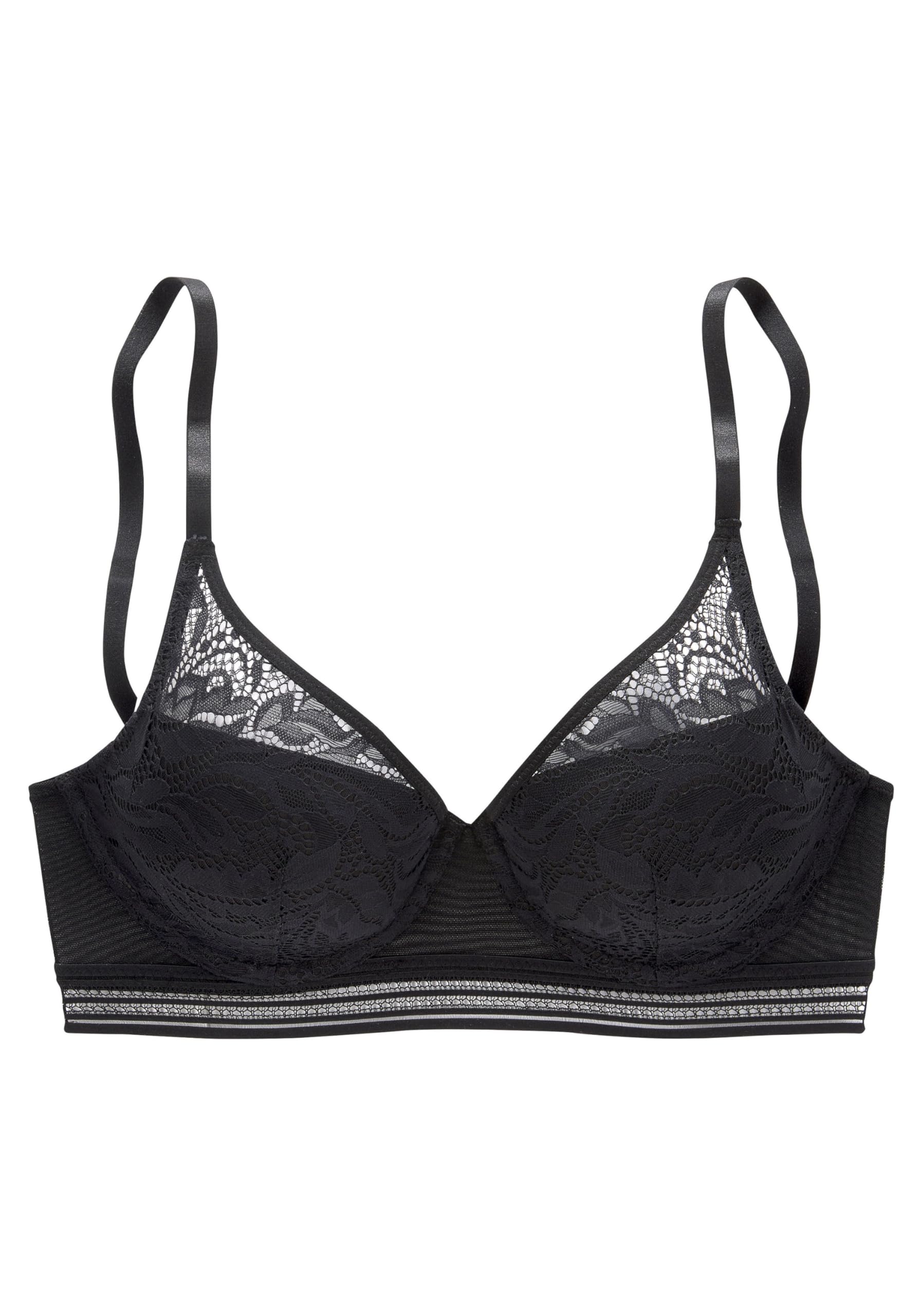 s.Oliver Women's 42682965 Push Up Bra, Schwarz,