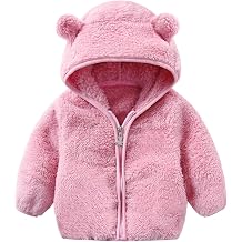 Baby Girls Winter Fleece Jackets For Toddler Boys Coats With Hood