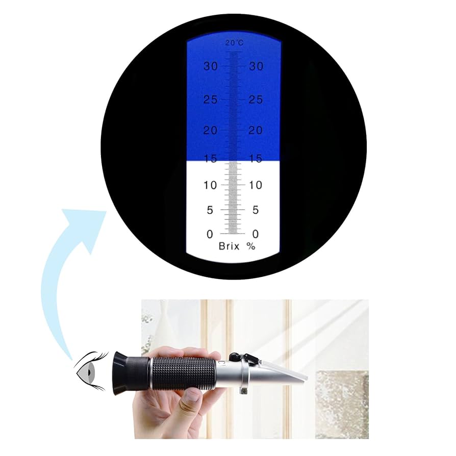 Amazon.co.jp: 0-32％Brix Refractometer ATC高濃度糖液含有量
