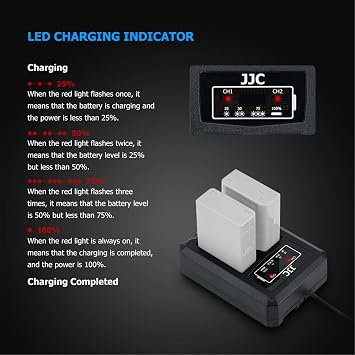 BLN-1 Dual Battery Charger Build-in USB Cable Compatible with Olympus OM-D E-M1 OM-D E-M5 OM-D E-M5 Mark II Pen E-P5