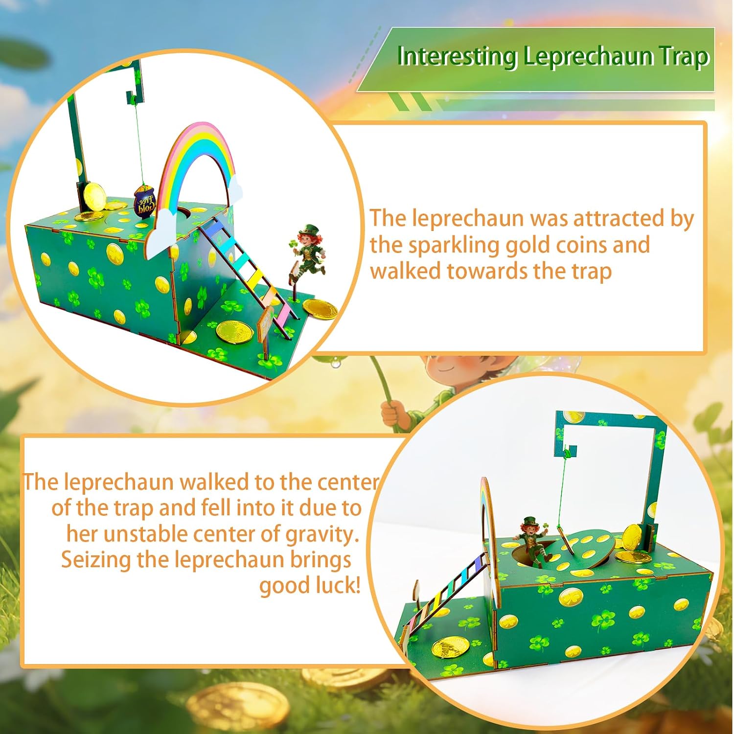 Leprechaun Trap Kit For Kids Wood Diy St Patricks Day Kids Leprechaun Trap Catch A Leprechaun Kit Leprechaun Trap Supplies Leprechaun Trap Craft Kit St Patricks Day Decorations Party Supplies