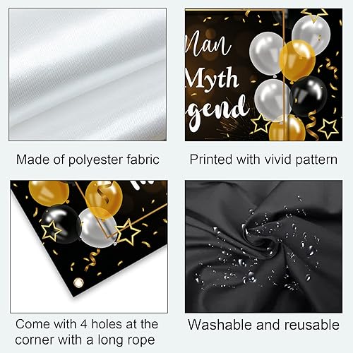 Miniatura 3 de Labakita Cartel de cumpleaños de The Man The Myth The Legend, cartel de cumpleaños para hombres, papá, padre, marido, letrero de feliz cumpleaños