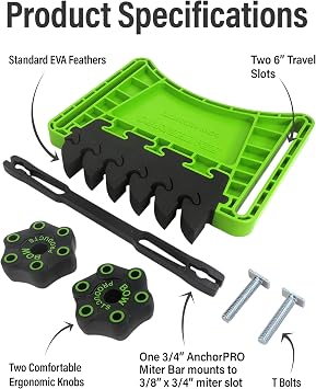 BOW Products EVA Featherboard for Table Saws, Router Tables & Band Saws