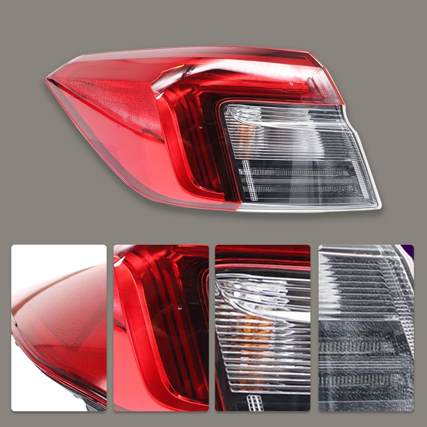 XQSMWF Left Tail Light Assembly 33550-T20-A01 HO2804123 Compatible with Honda Civic 2022 2023 2024 Rear Lamp Outer Driver Side W/Bulbs
