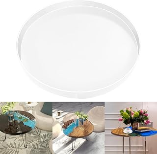 Sienson 24" Extra Large Round Silicone Resin Table Mold for River Tables, Coffee Tables & Charcuterie Boards - Reusable, Easy Demold