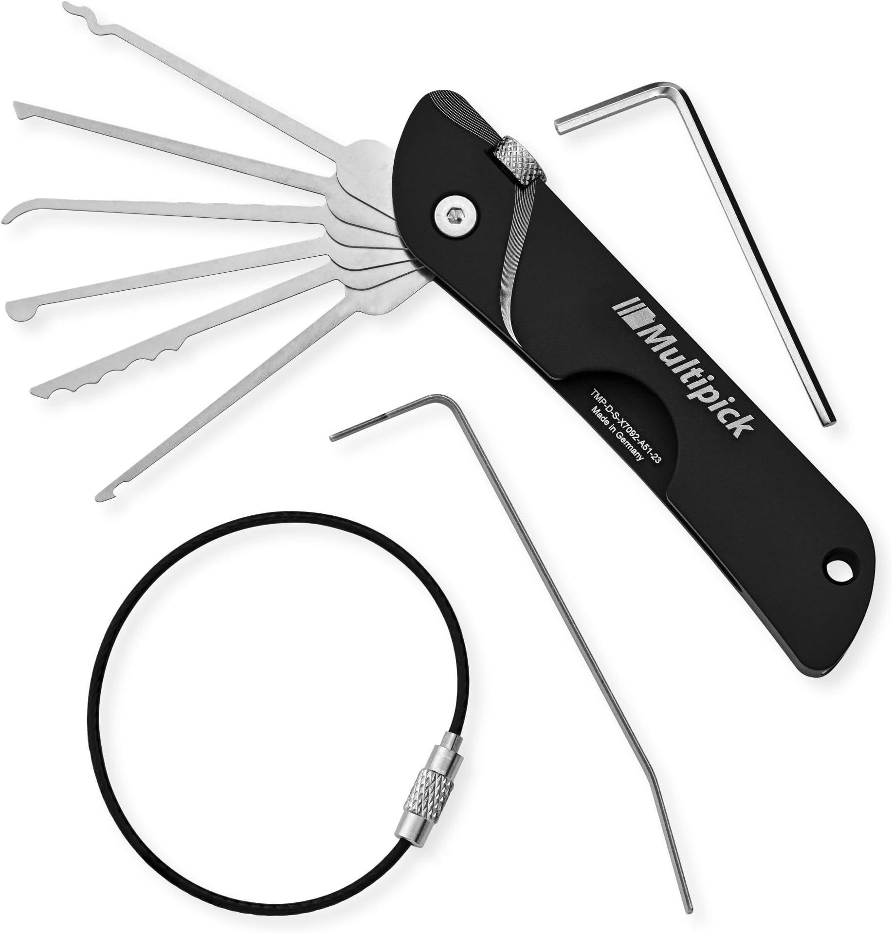 Multipick Jackknife Pocket Lock Pick Set Black | Finest Locksmith Tools Made in Germany