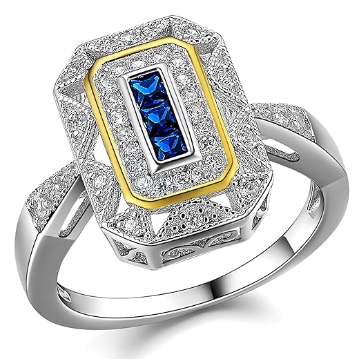 Newshe Vintage Inspired Gemstone Ring