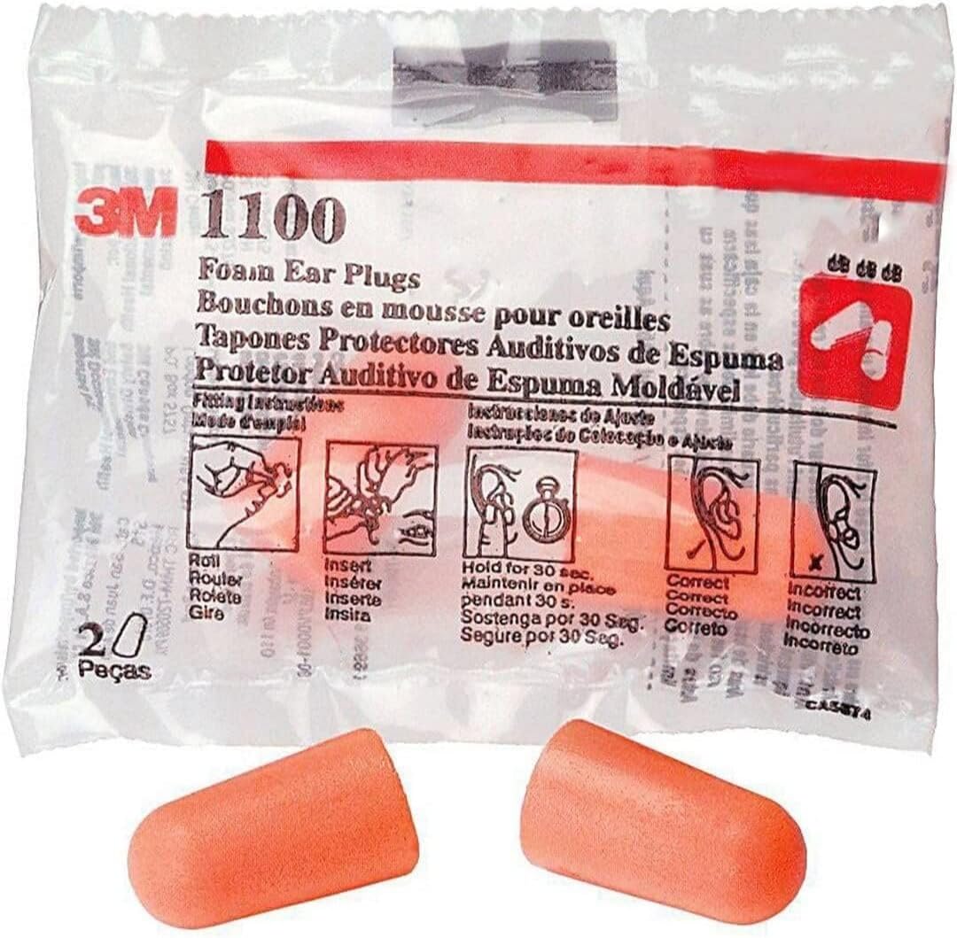 Box of 200 Pairs 3M 1100 Foam Earplugs