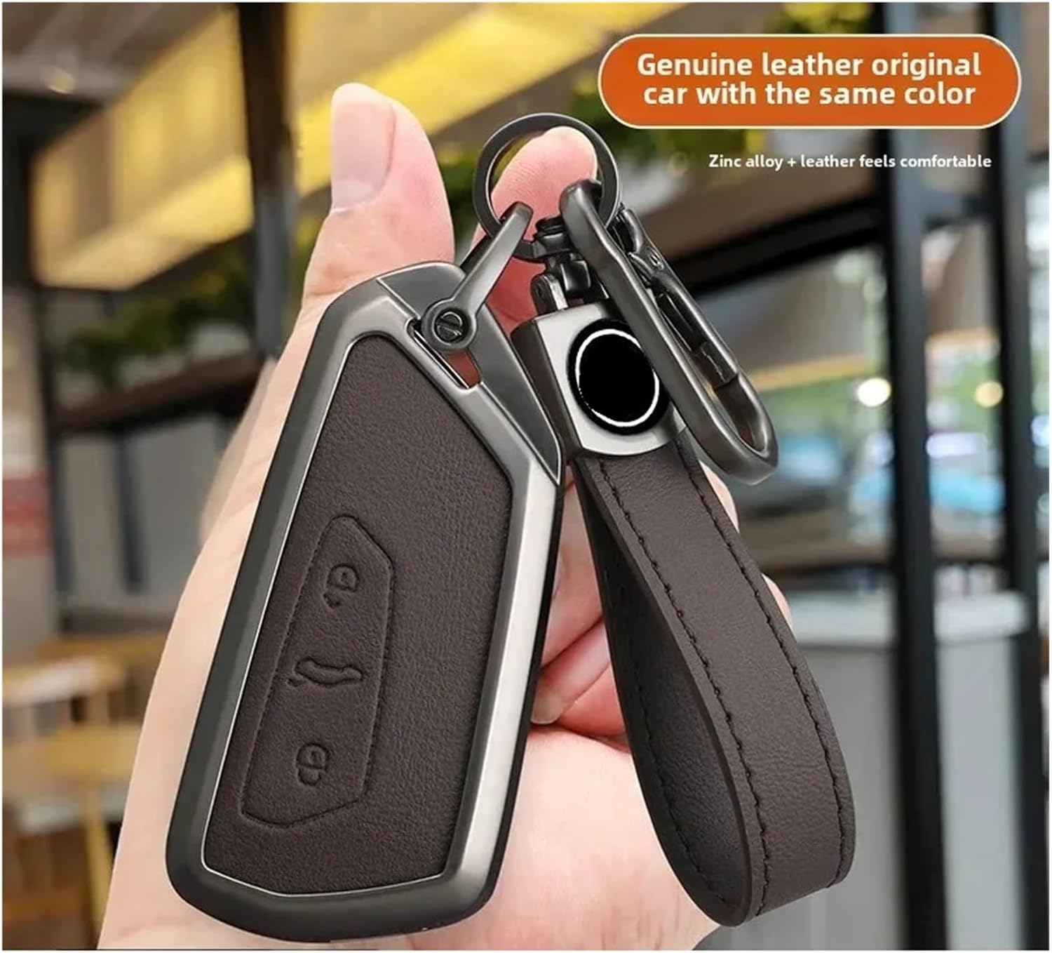 Compatible with Skoda Car Key Cover Premium Shell Buckle Compatible with Rapid Comick Kodiak Xinsen Gork Speedy Vehicle Key Case Accessory(C style black+hand rope,-)