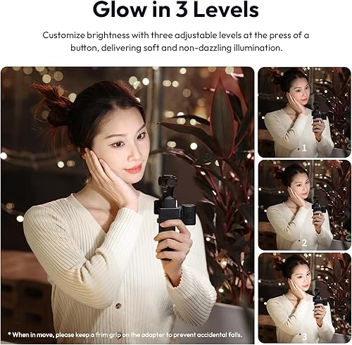 Miniatura 8 de ULANZI LM001 - Mini luz magnética para DJI Osmo Pocket 3 Xtra, 500mAh, 5800K, CRI 95, resistencia al agua IPX4, luz de relleno LED auxiliar