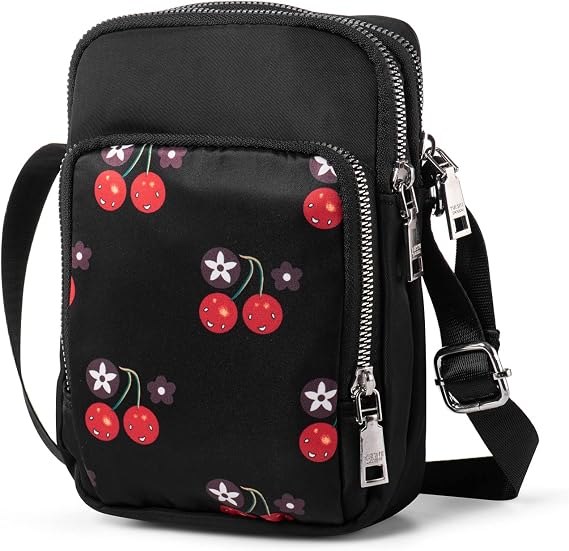 LaRechor Sac à bandoulière en nylon imperméable pour téléphone et petits accessoires