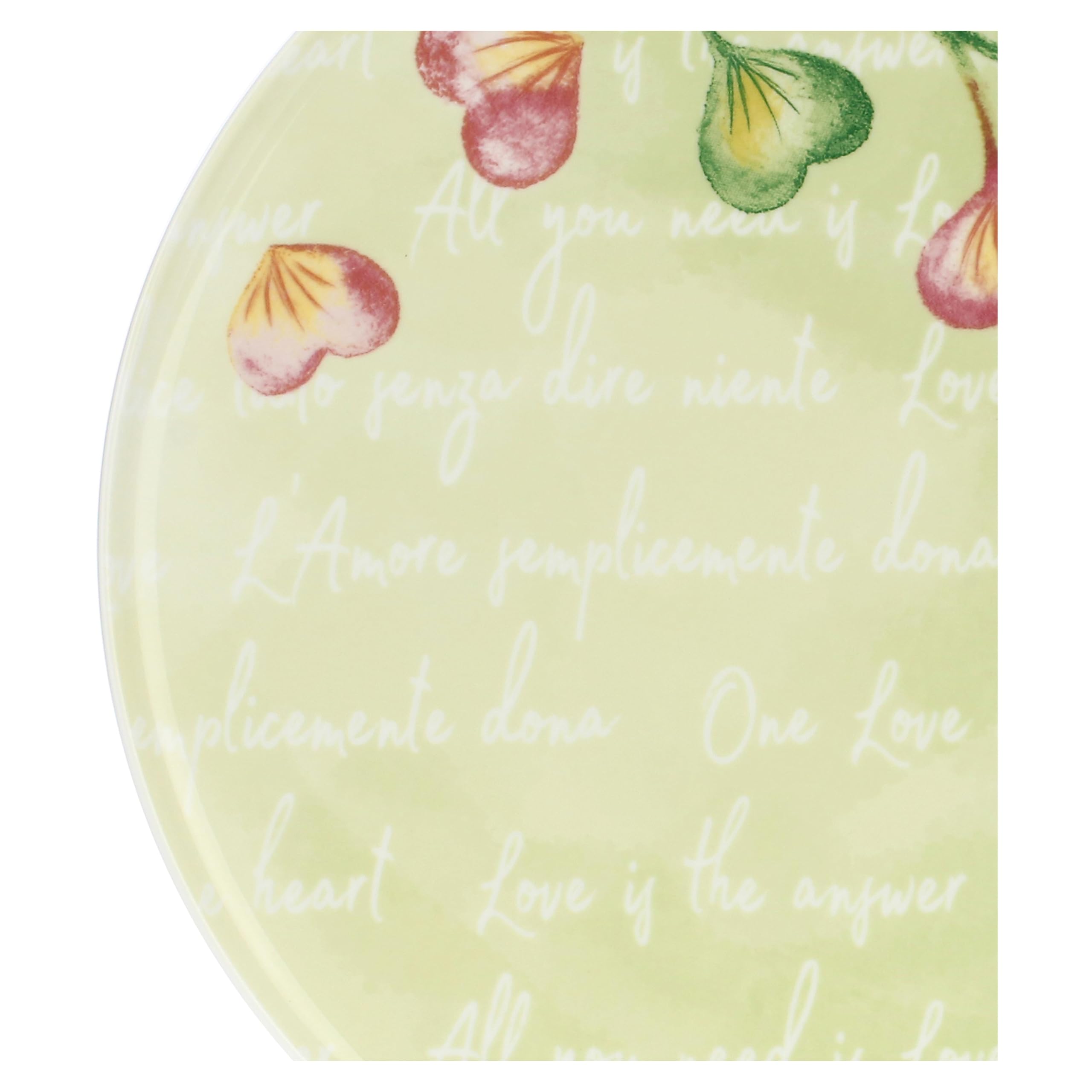 THUN Piatto tavola grande porcellana Collezione Cuori in Fiore 32 cm