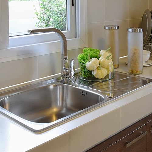 Miniatura 7 de Romdecyn Moldura flexible de 164 pies Tira de calafateo impermeable autoadhesiva para zócalo escalera encimeras azulejos paredes techos bordes de