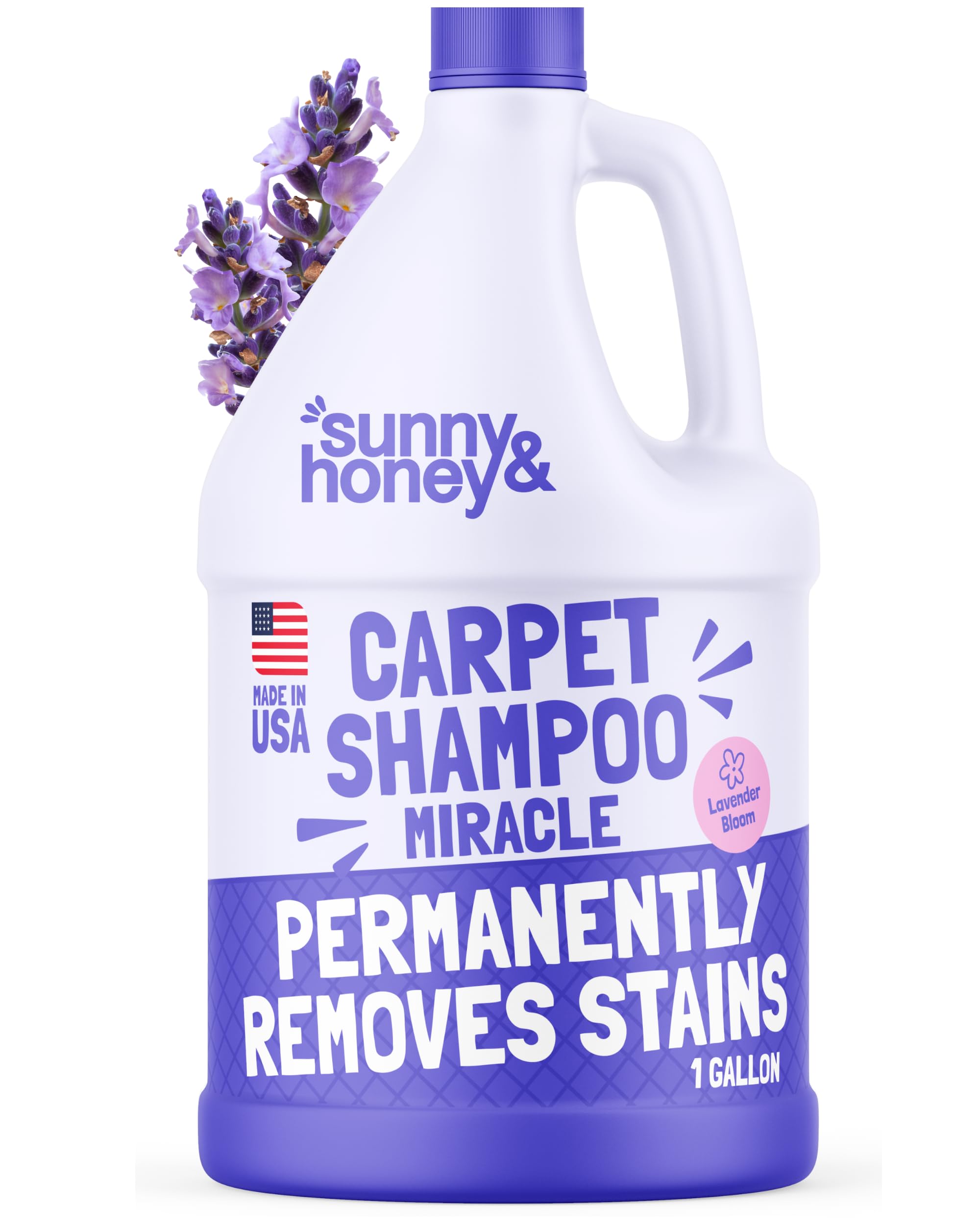 - Carpet Cleaner Shampoo - Pet Stain Remover & Surface Smell Eliminator - Rug Cleaner & Upholstery Cleaner Solution for Machine Use (128 fl oz, Light Lavender Scent)