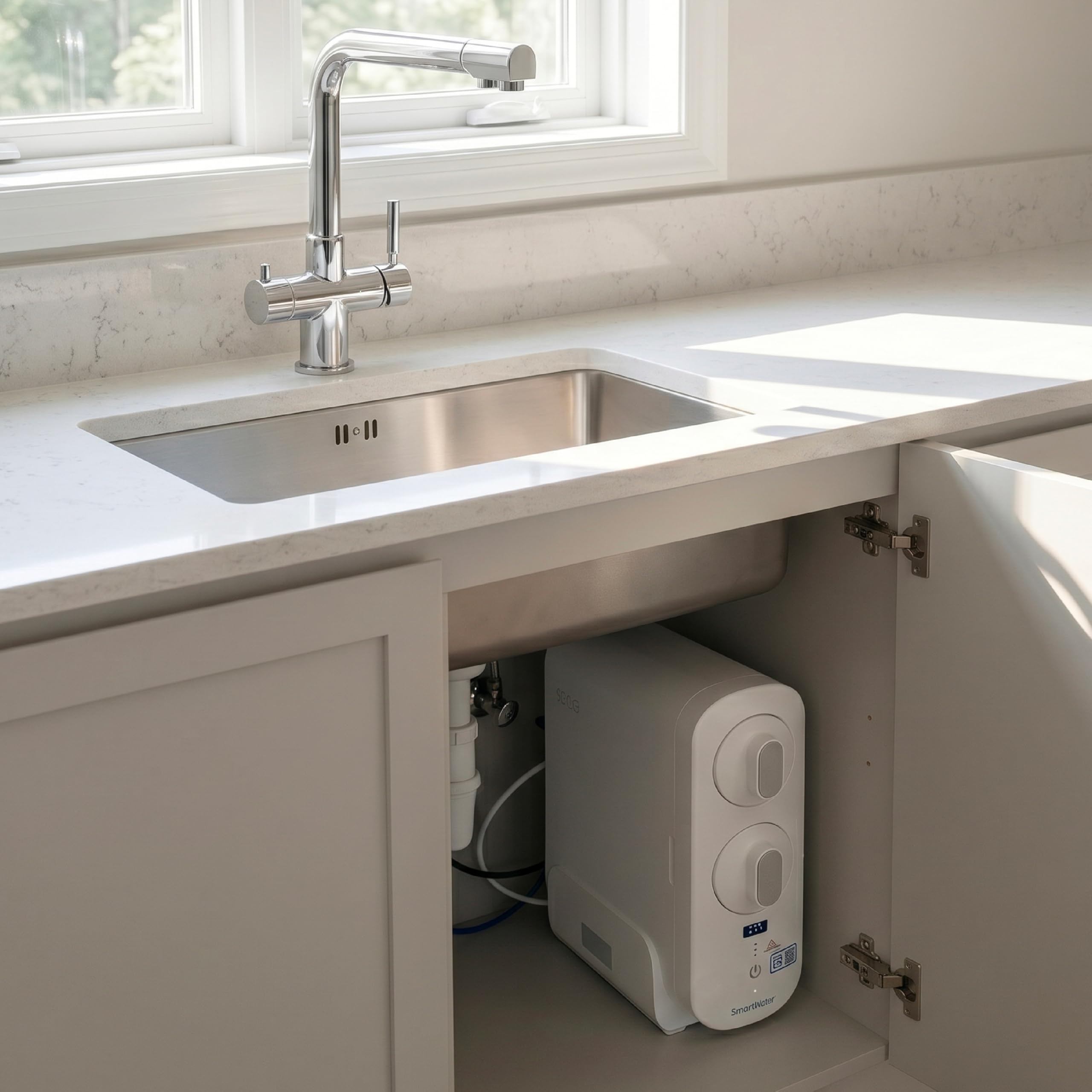 SmartWater Tap Rubinetto 4 Vie per Acqua di Rete e Acqua Filtrata in Cucina
