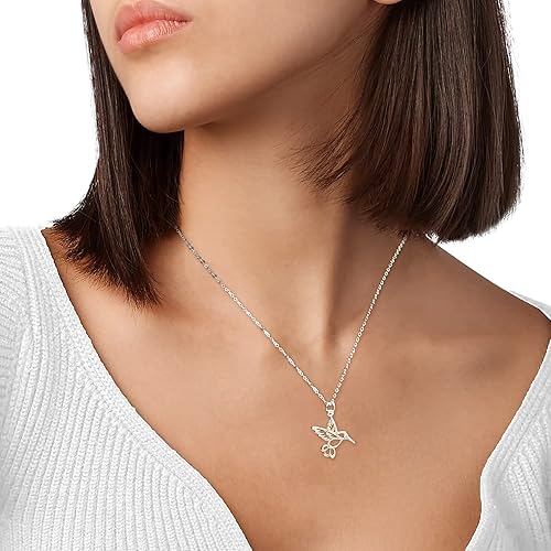 Miniatura 8 de Hummingbird Sterling Silver Necklace | 18" Cable Chain | Inspirational Gift | Jewelry for Bird Enthusiasts |