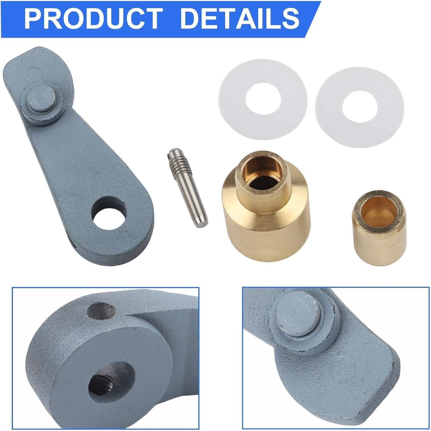 FABULETTA Marine Transmission Shift Lever with Bushing Kit Replacement 45518T1 for MerCruiser for Alpha One Gen 2 MC-I R for MR Stern Drives Serial 0F094774 & Below