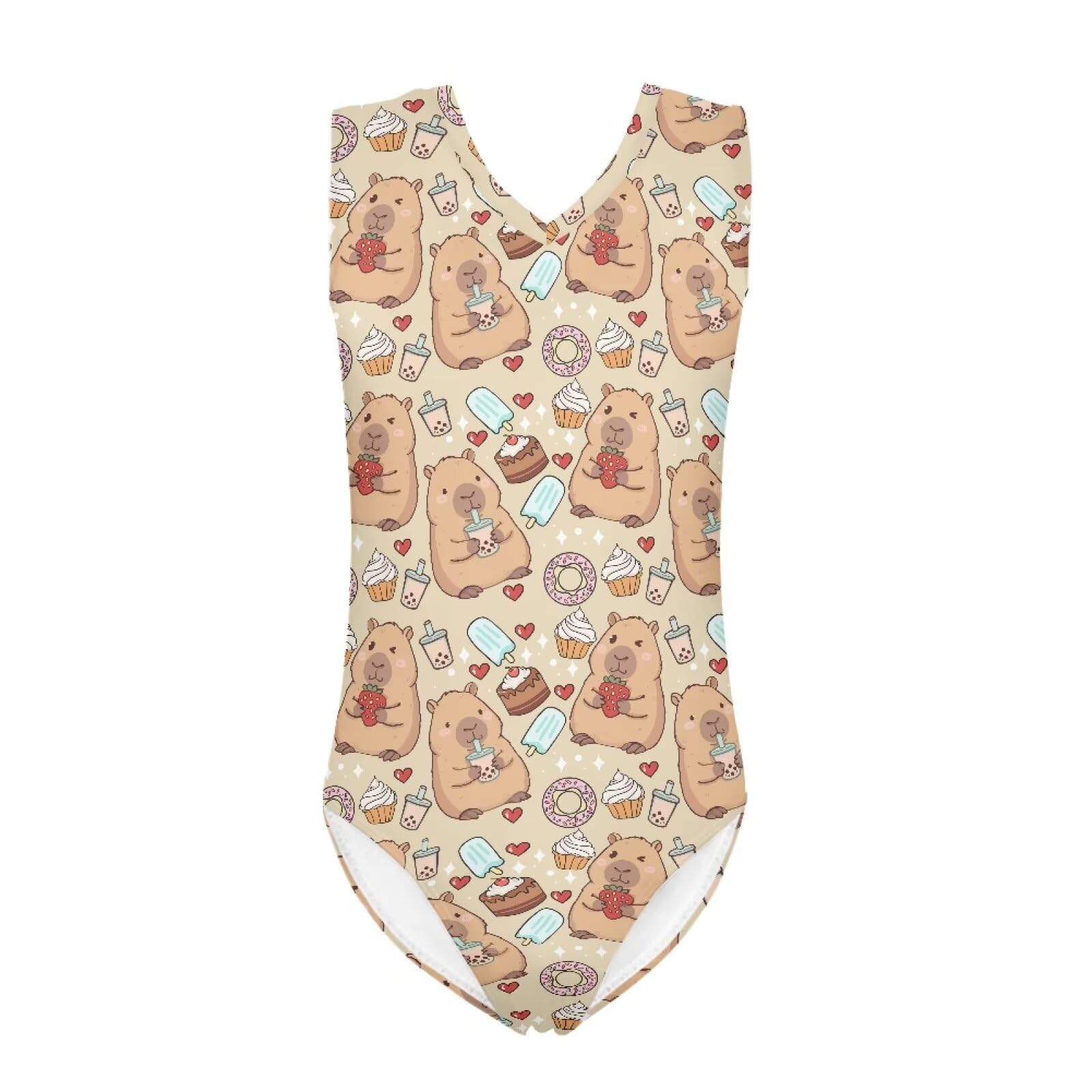 INSTANTARTS Leopard Leotard Girl Gymnastics Toddler Tank Biketards One Piece
