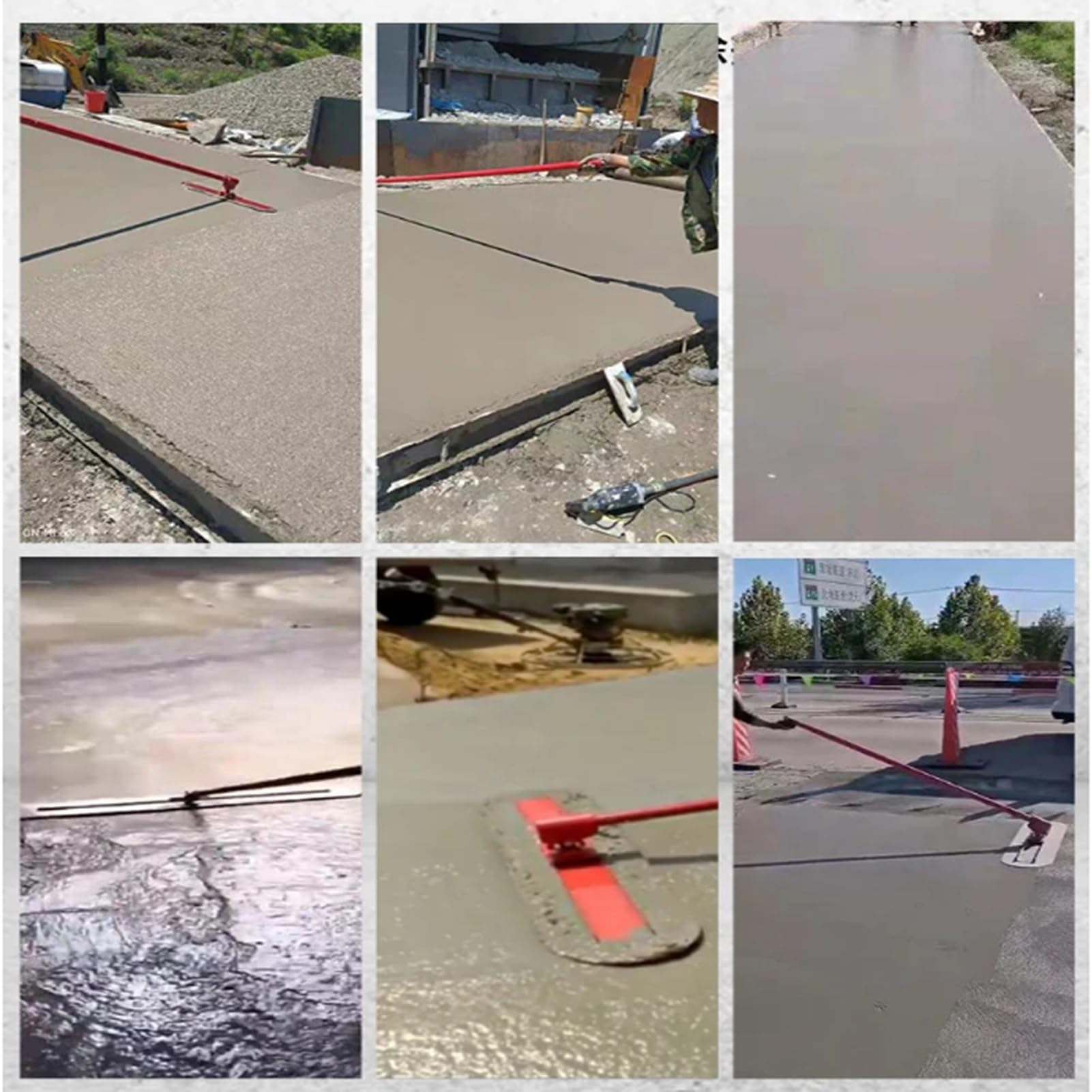 Ściągacz Do Rozrzutnika Betonu, Aluminiowy Pływak Z Podstawą O Szerokości 92 Cm, Wyposażony W Łączone Uchwyty 2x120 Cm, Do Zestawu Narzędzi Do Wyrównywania I Wykańczania