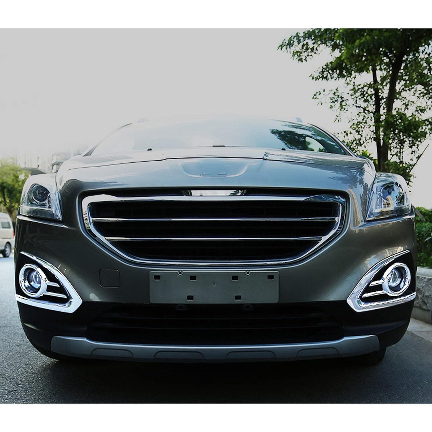 Cromada Tira Decoración de Coche para Peugeot 3008 2013-2015,Adhesivo Decorativo Protector Exterior de Coche antiarañazos.