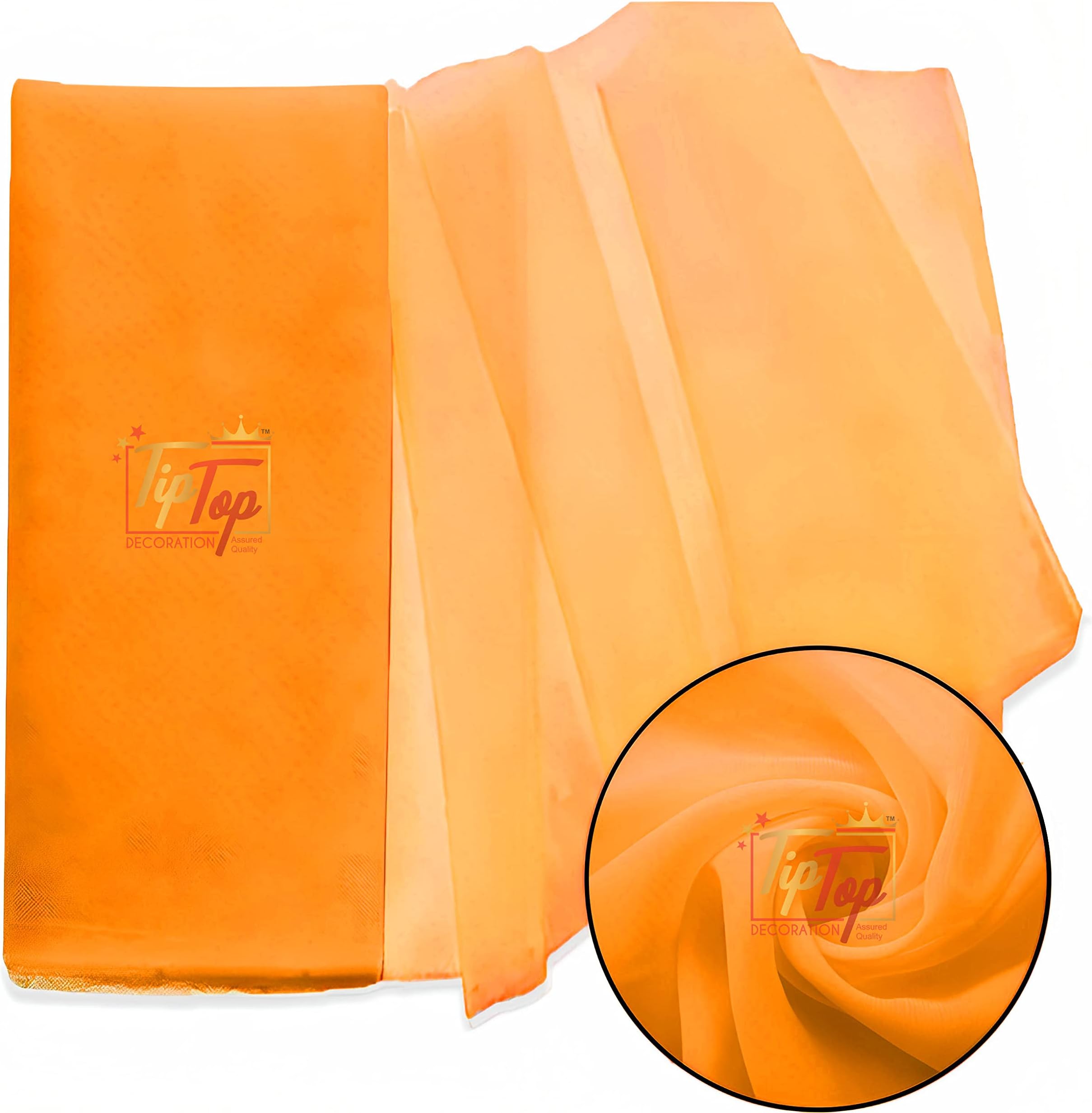 Exclusive Chiffon Solid Fabric Mesh Cloth Net For Decor And Craft (Length :-19 Foot) (Width :-4.5 Foot) (Cinnamon Brown).