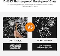 Vista 8 de dnbss Espejo de baño con marco negro de 18 x 24 pulgadas, espejos de pared con marco de metal, espejo de tocador rectangular montado en la pared