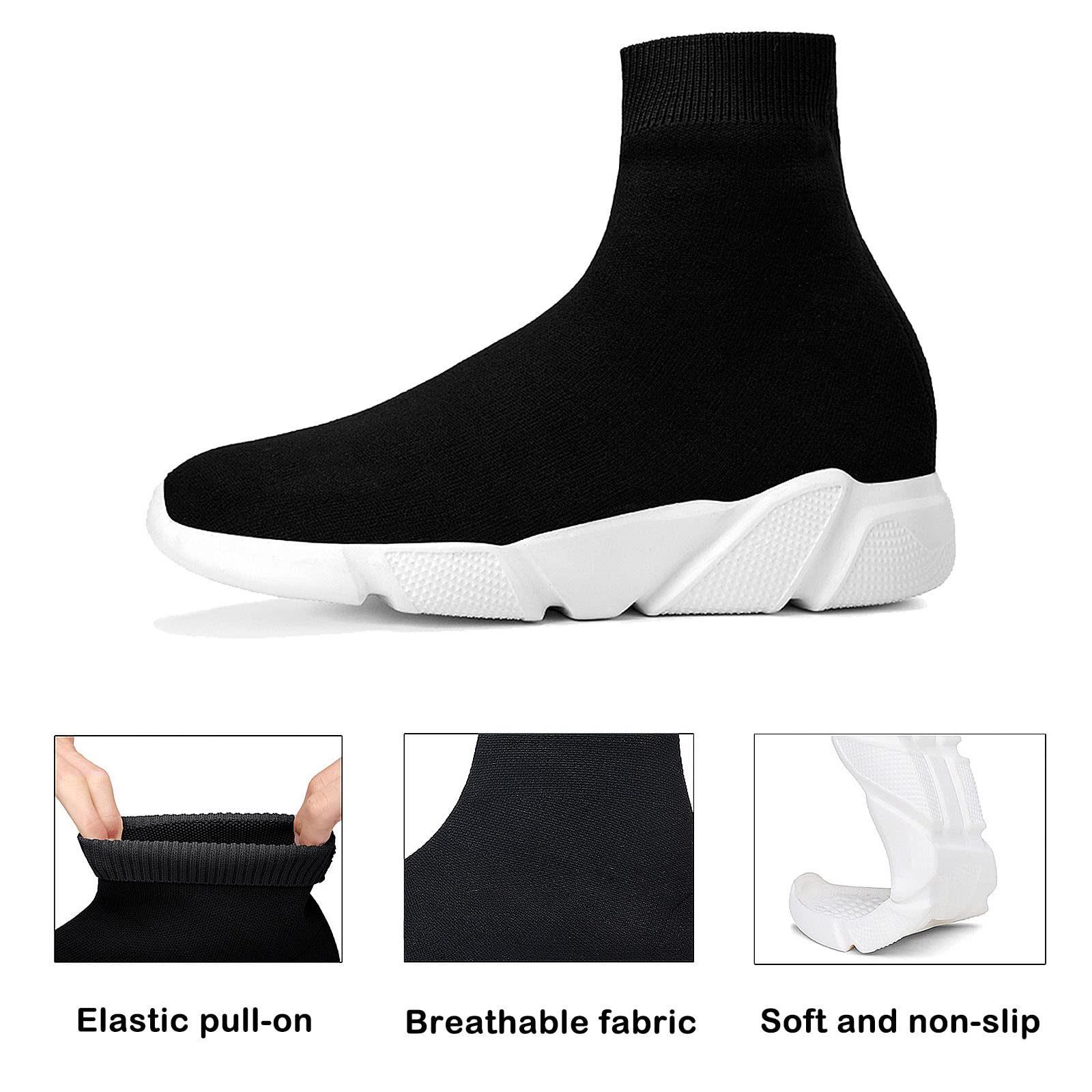 CERYTHRINA Męskie i damskie buty sportowe z siateczki, na czas wolny, lekkie, oddychające, wygodne, do chodzenia, do biegania, na czas wolny, do biegania po ulicy, na wędrówki, do treningu, joggingu, aktywności na świeżym powietrzu, do biegania, Czarny bi