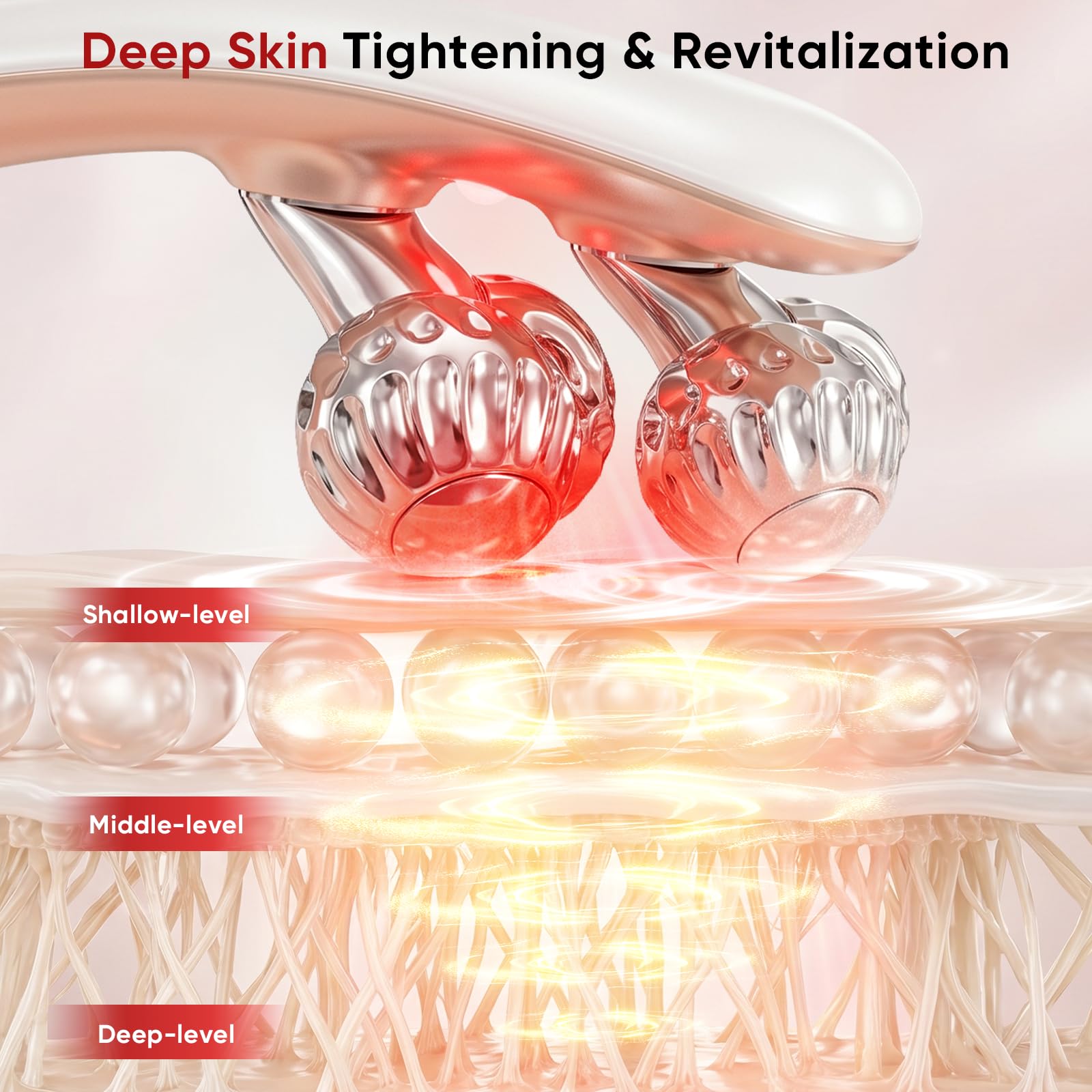 5 in 1 Face Massager, Face Roller Jaw & Tmj Massager for Lymphatic Drainage