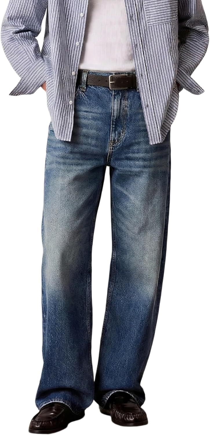 Men's Baggy Jeans Wide Leg Loose Fit Denim Pants Casual All Season Everyday Trousers Old Money Quiet Luxury Relaxed Fit