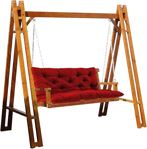 NENIUX Cojines de banco de repuesto para columpio con respaldo, cojines de asiento gruesos de 2 a 3 plazas, almohadillas largas para sofá reclinable NENIUX Cojines de banco de repuesto para columpio con respaldo, cojines de asiento gruesos de 2 a 3 plazas, almohadillas largas para sofá reclinable