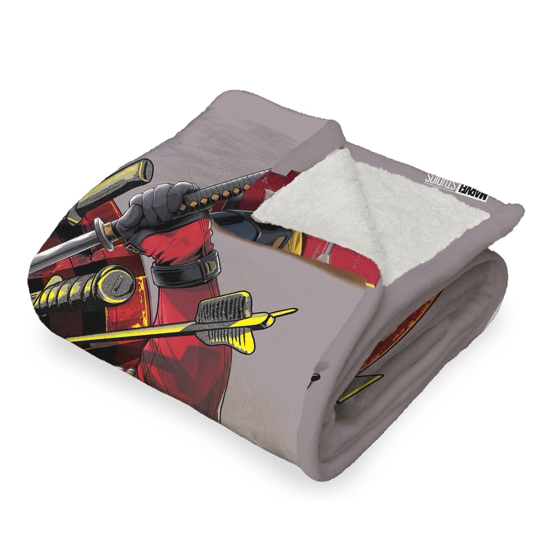 Deadpool Silk Touch Sherpa Throw Blanket - 50x60 Inches, Super Soft, Officially Licensed Marvel Home Decor - View #10