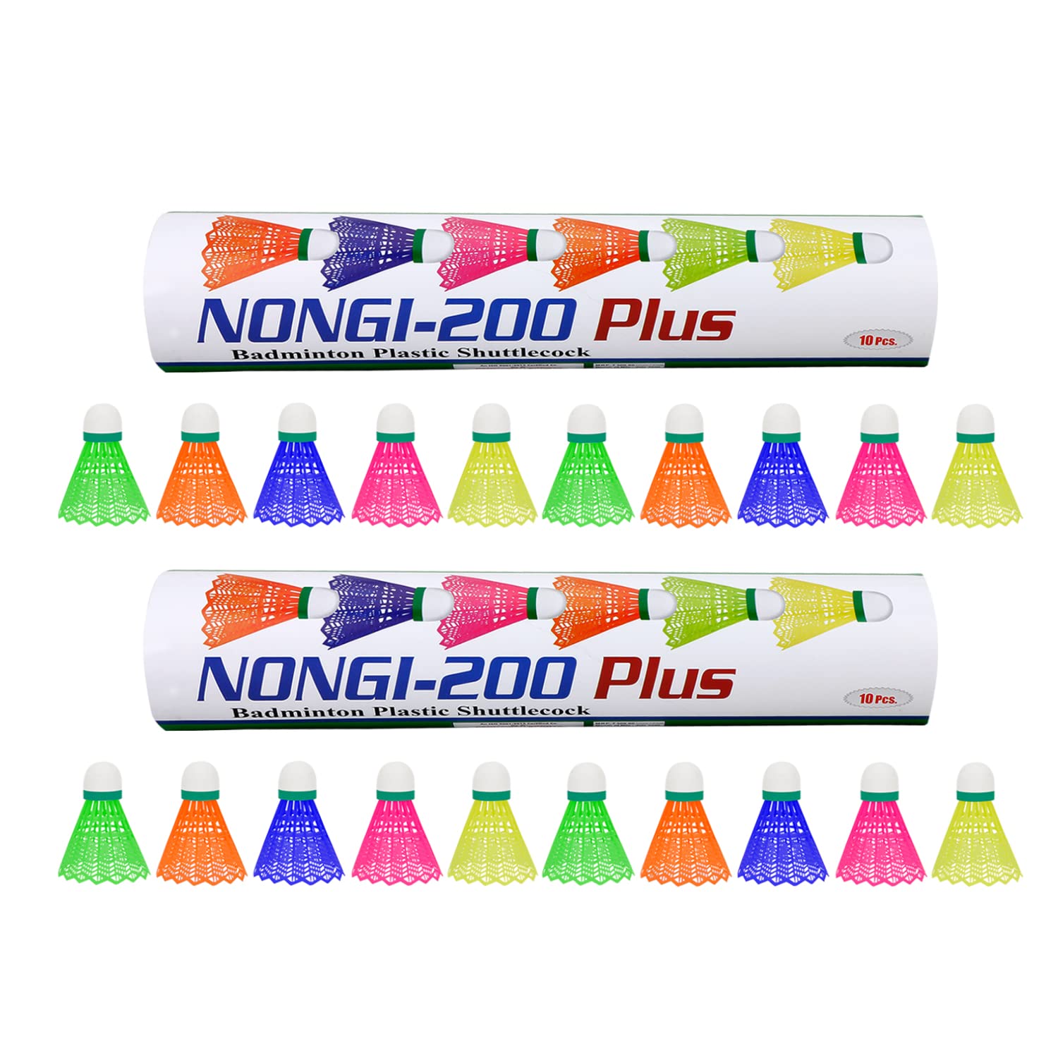 NONGI Plus Plastic Badminton Shuttlecock Pack of 20(Multi-Color) (B082T3TKRY) Amazon Price History, Amazon Price Tracker