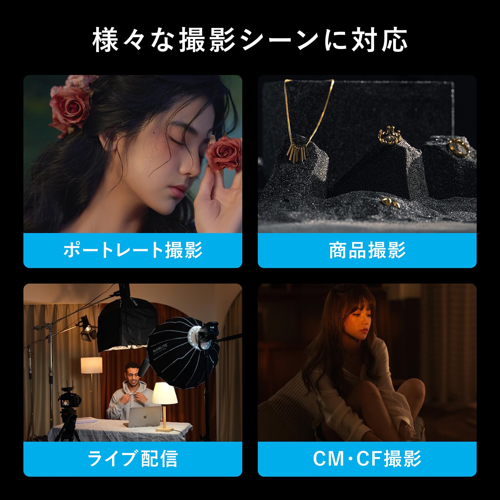 Amazon | NANLITE FS-60B 撮影用ライト スタジオライト 色温度2700