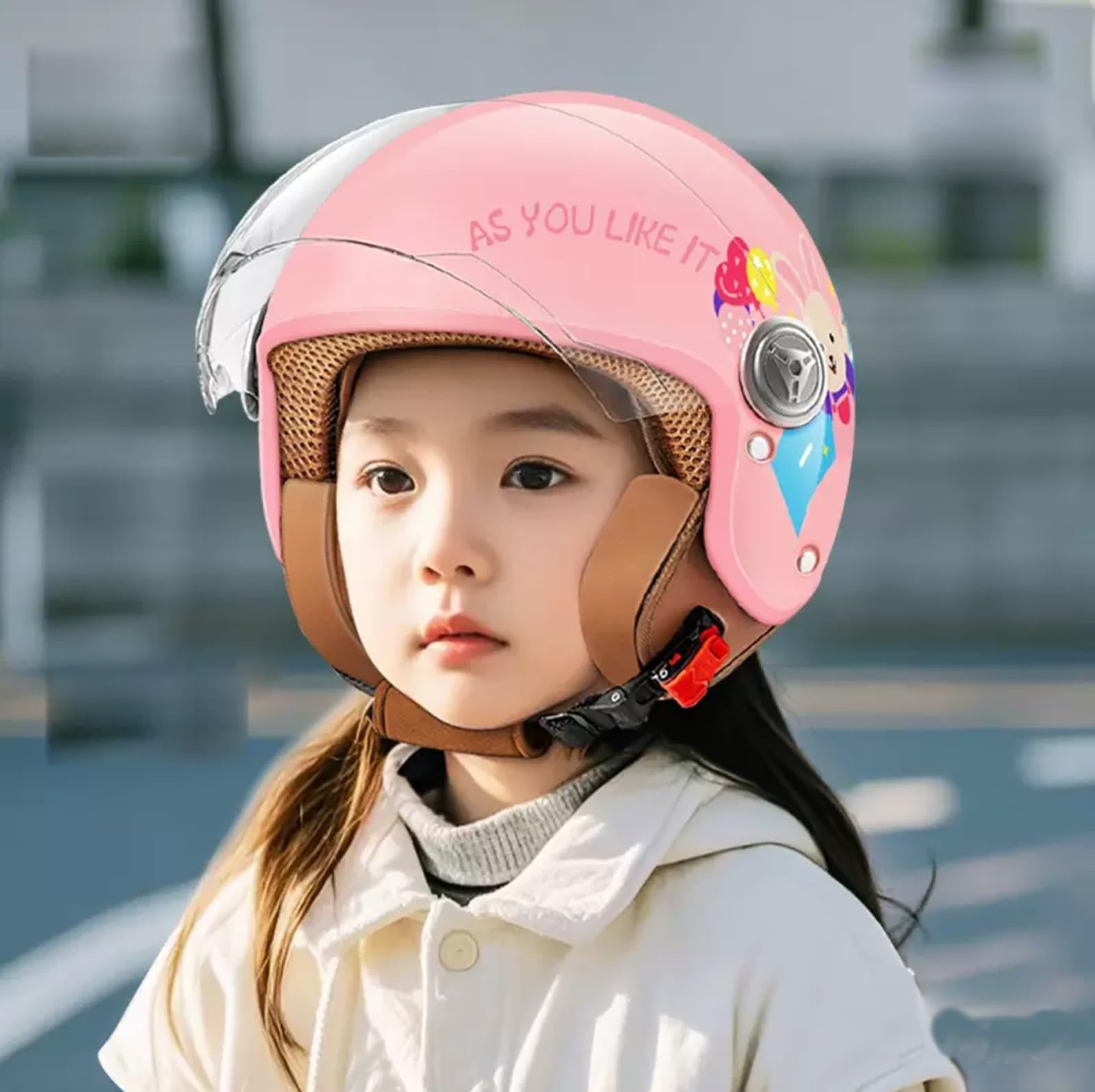 Casque pour Enfants, Casque Réglable pour Vélo, Trottinette Et Roller, Casque Ouvert pour Garçons Et Filles De 3 À 15 Ans, Homologué ECE 22.06 5,(48-54CM)