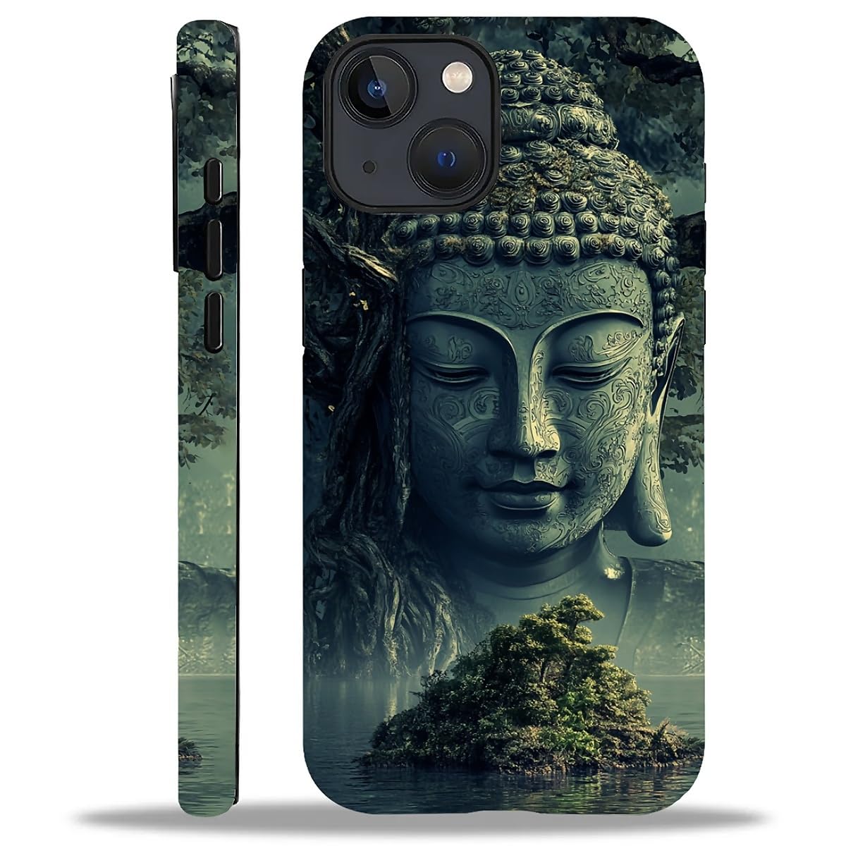 Coque iPhone 14 silicone mat île Bouddha pour votre sérénité quotidienne - 8