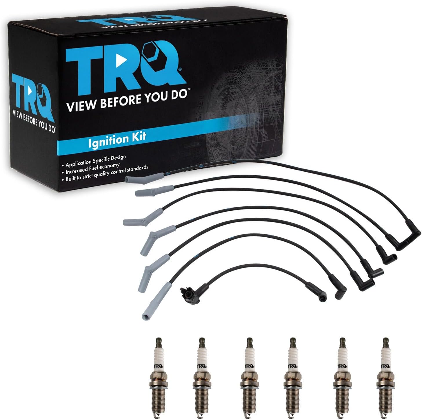 TRQ Spark Plug Kit 7 Piece Compatible with 1991-1995 Ford Aerostar 1991-1994 Ranger 1994 Mazda B3000