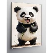 Tablo Mega Kanvas Tablo Bambu Yiyen Panda 50 X 70 Cnvsdkey-125351-50-70