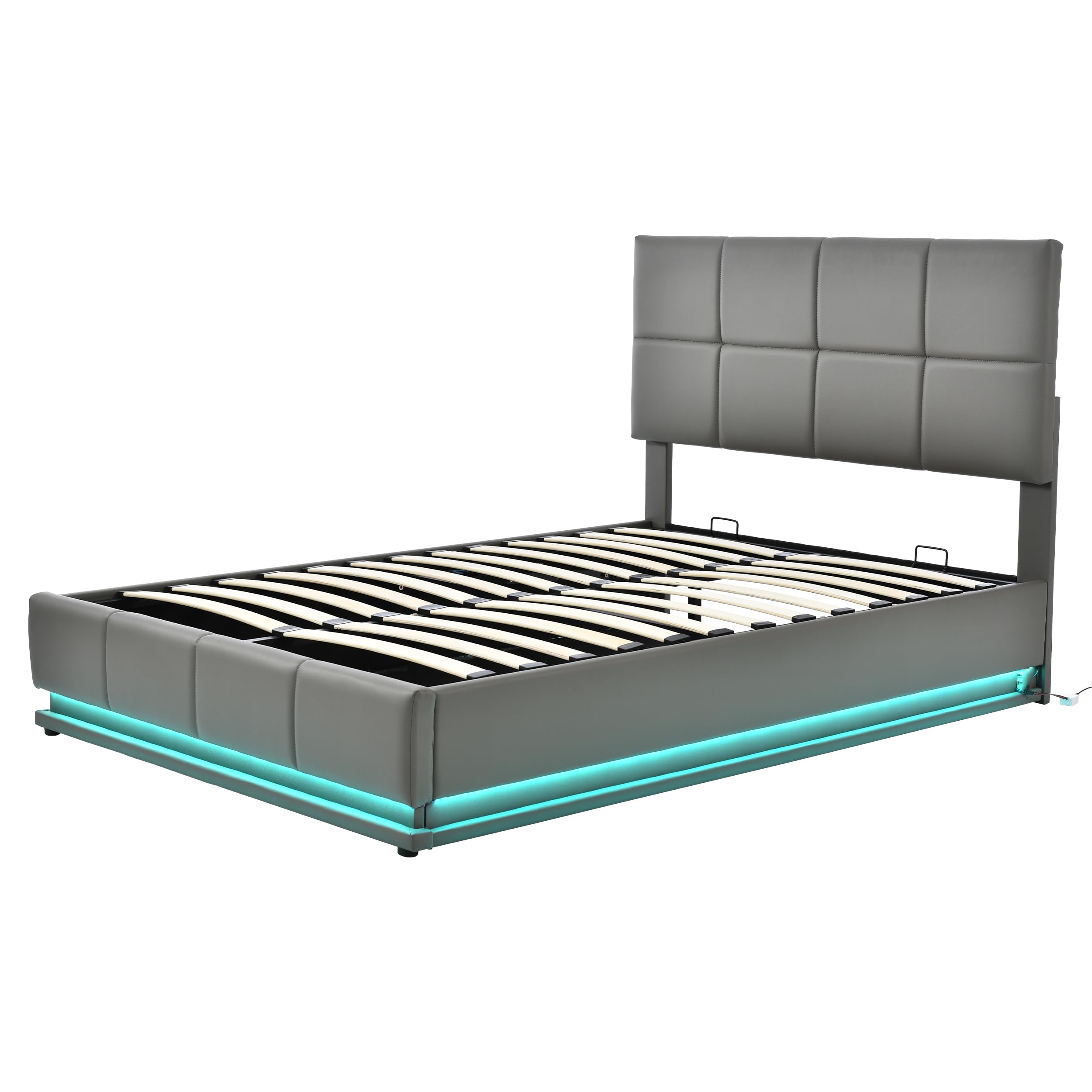 Gestoffeerd bed, tweepersoonsbed, hoofdeinde van