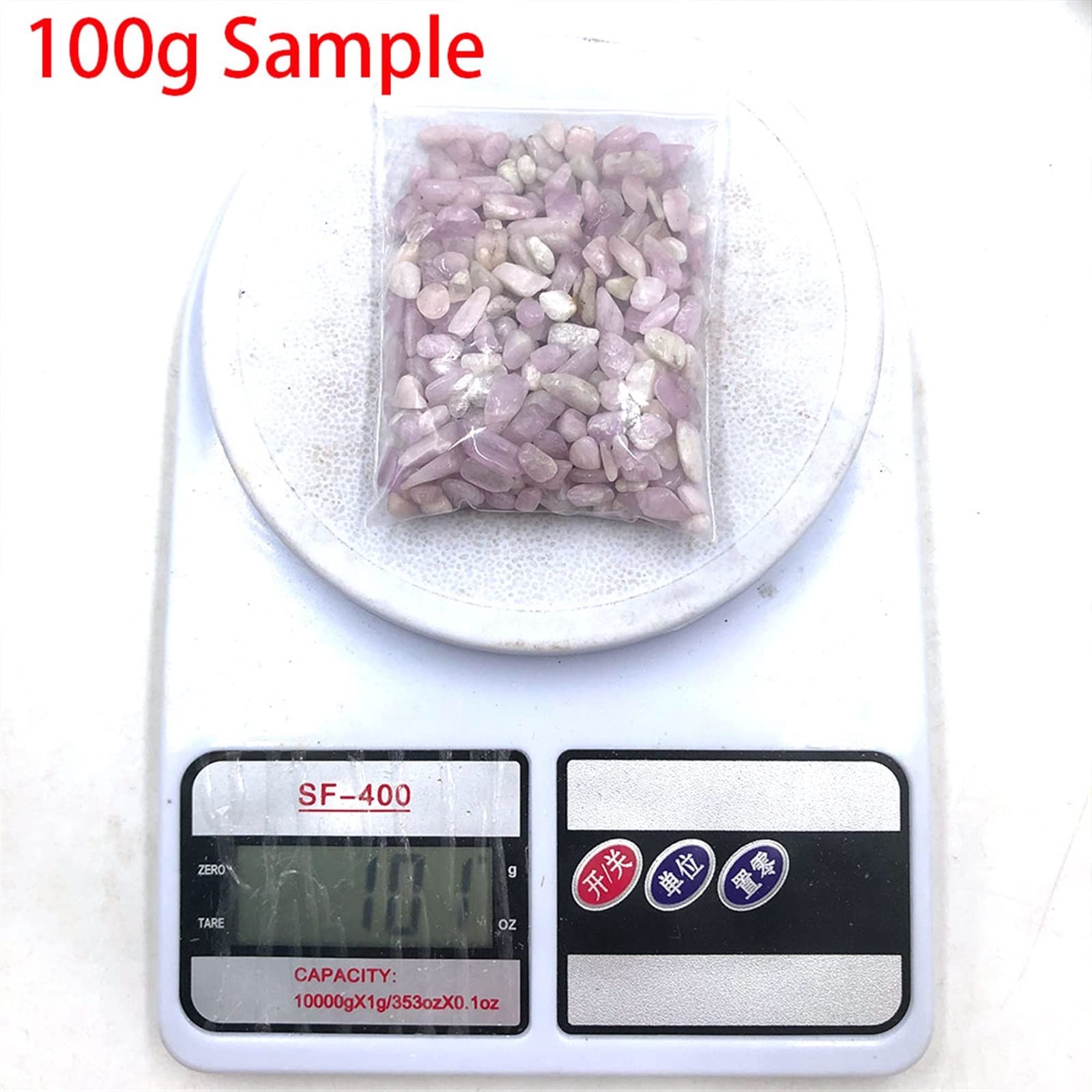 Lote de 100 g/Paquete de Chips de kunzita Natural, Grava, Cristales de Cuarzo, Piedra for decoración de la habitación del hogar, Adornos de Acuario DIY, Piedra de Cristal Inicio Colecciones