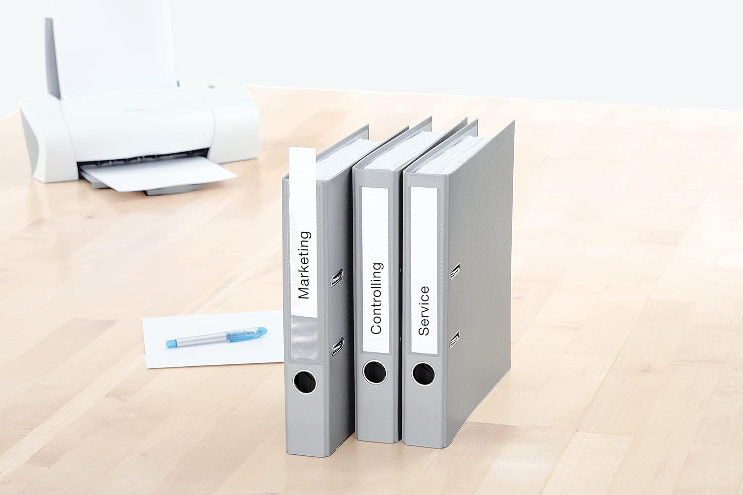 HERMA Spine Inserts with Micro-Perforation, 9 Labels per A4 Sheet, 25 Sheets, 190 x 30 mm, 225 Labels, Blank Lever Arch File Folder Insert Labels, Card Inserts for Laser & Inkjet Printer, White