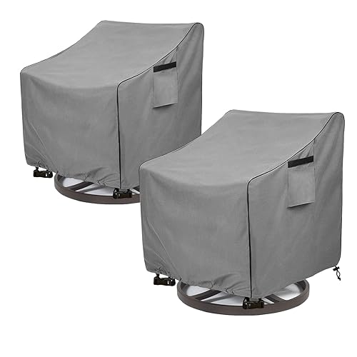 Okcool Outdoor Swivel Chair Cover 2 Pack,Outdoor Furniture Patio Chair