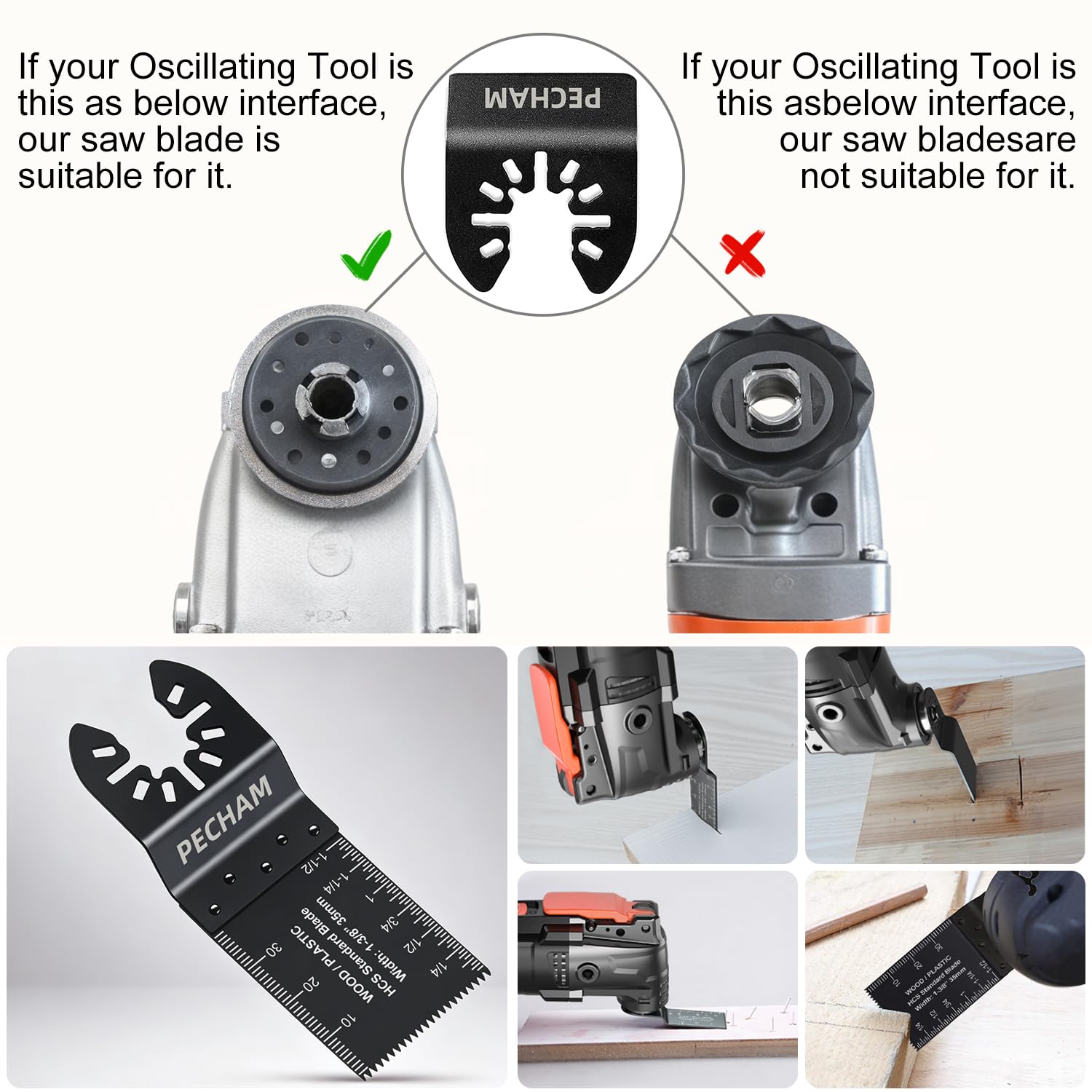 24 Oscillating Saw Blades - Wood Metal Cutting Set -6