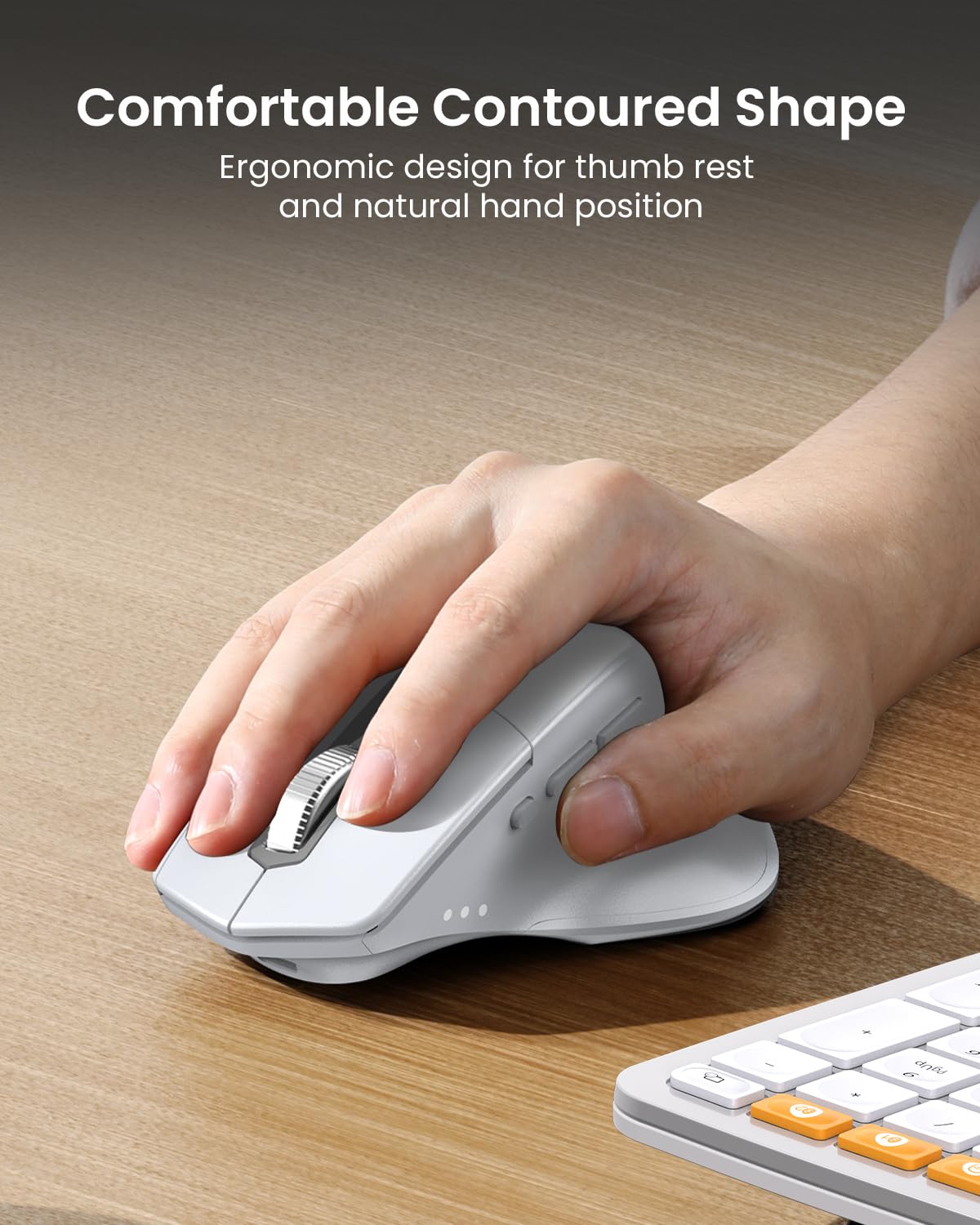 ProtoArc EKM01 Plus - Tastiera ergonomica wireless con mouse e tastiera Bluetooth, design diviso, poggiapolsi, multi-dispositivo, ricaricabile, per Windows/Mac OS, colore: verde scuro