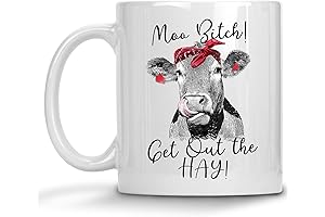 Moo Bitch! Get out of the Hay! Red Bandana Cows Funny Farm...