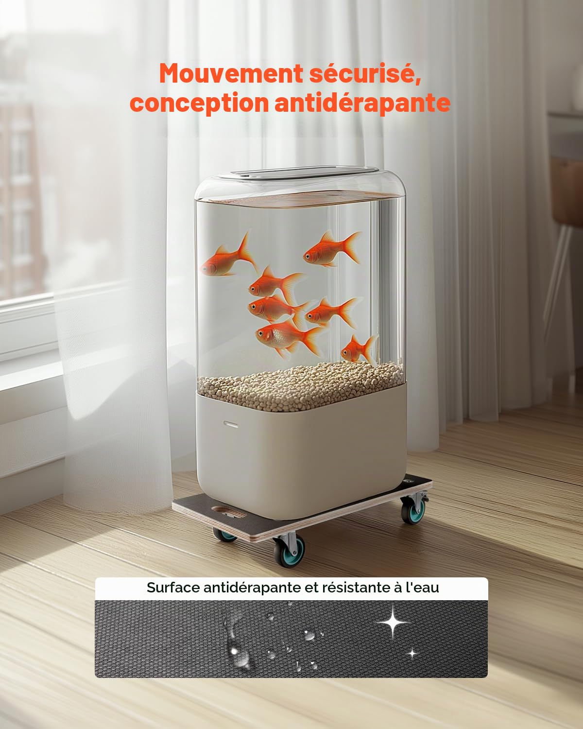 VEVOR Chariot de Déménagement 2 PCS Déplace Meubles Multifonctionnel Charge 250 kg Chacun 574x290x117 mm avec 4 Roues Silencieuses TPR Déménageur pour Meubles, Canapé, Machine à Laver, Réfrigérateur