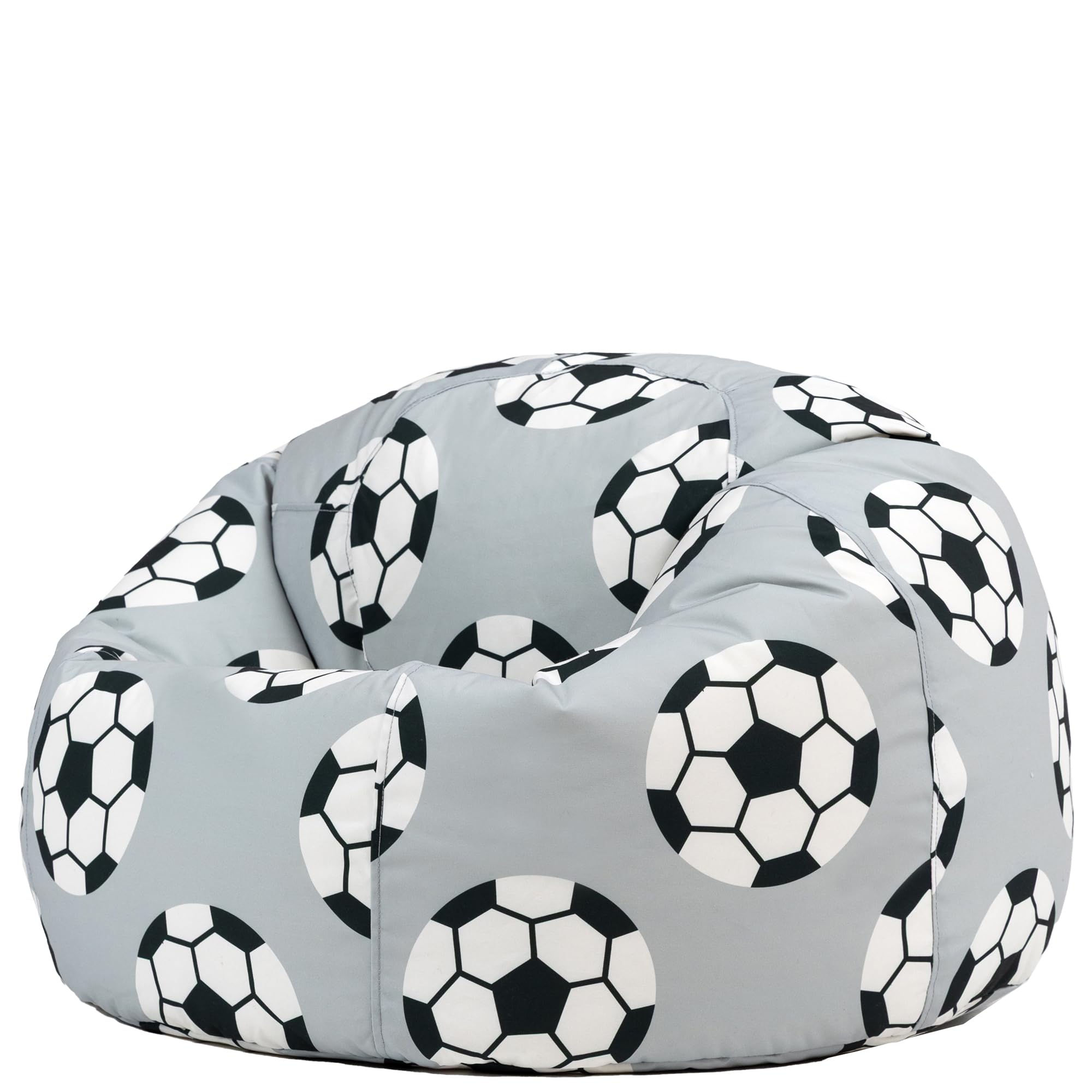 icon Football Large Kids Bean Bag, Woven Fabric, Kids Bean Bag Chair with Filling Included, Football Gifts for Boys, Gifts for Boys, Gaming Room, Bedroom, Bedroom Accessories