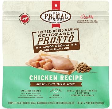 Primal Pronto Mini Nuggets, Freeze Dried Dog Food, Chicken, 16 oz