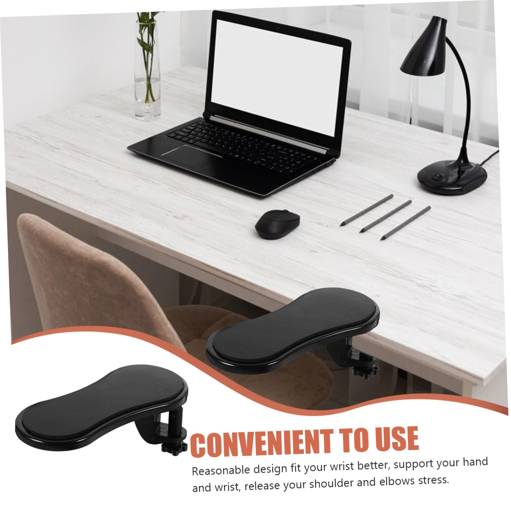 Maus Handgelenkauflage aus ABS Kunstleder, Faltbar, Tragbar, Ergonomisch