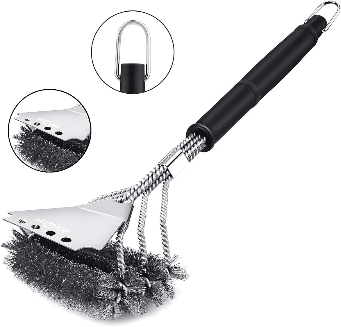 spazzola per griglie con fili di ottone